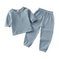 thumbnail image 1 of Tisuna Boys Fall Outfit Set Kids Breathable Graphic Print Long Sleeve Crewneck Tops And Pants 2 Pieces Clothes Set For Children Everyday Wear Size 18-24 Months, 1 of 3