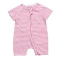 thumbnail image 1 of Tisuna Boys Girls Romper Striped Print Short Sleeve Crew Neck Bodysuit Breathable Casual Baby Summer Clothes Size 3-6 Months, 1 of 3