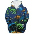 thumbnail image 1 of Tisuna Boys Hoodie Jacket Child Dinosaur Print Long Sleeve Hooded Tops Loose Cute Kids Autumn Winter Zip Up Coat 6-7 Years, 1 of 3