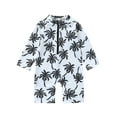 thumbnail image 1 of Tisuna Boys One-Pieces Swimwear Coconut Tree Print Long Sleeve Crew Neck Romper Fashion Cute Baby Boys Swimming Pool Seaside Beach Summer Swimsuit White Size 18-24 Months, 1 of 6