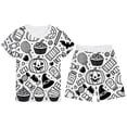 thumbnail image 1 of Tisuna Boys Shorts Pajamas Set Halloween Diy Print Tops And Shorts Sleepwear Set Breathable 2 Pieces Loungewear Clothes Size 11-12 Years, 1 of 3