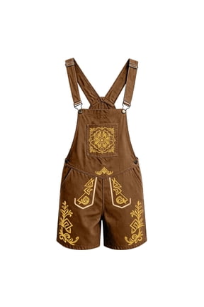 Boys Suspender Shorts Kids Comfort Fit High Waist Adjustable Straps Overalls Floral Print Festival Party Casual Shorts Size 6-7 Years Brown