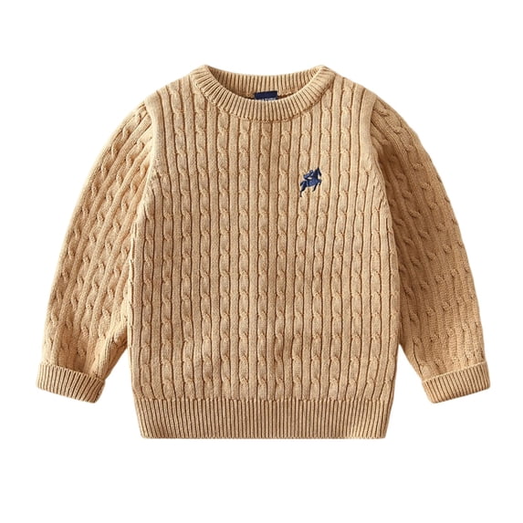 Tisuna Boys Sweater Kids Graphic Print Pullover Sweater Cozy Daily Wear Knit Tops Clothes For Children Age 1-10 Years