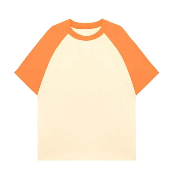 Tisuna Casual Shirt For Men Color Block Short Sleeve Crew Neck Tops Breathable Soft Unisex Adult Summer Pullover Tee Shirts M