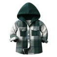 thumbnail image 1 of Tisuna Child Boys Long Sleeve Shirts Coat Soft Hooded Plaid Print Tops Toddler Everyday Wear Fall Jackets Size 18-24 Months, 1 of 2