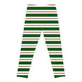 thumbnail image 1 of Tisuna Christmas Pants For Little Girls Stripe Print Elastic Waist Slim Leg Leggings Comfortable Stretch Autumn Winter Girls Outdoor Wear Green1 Size 4-5 Years, 1 of 4