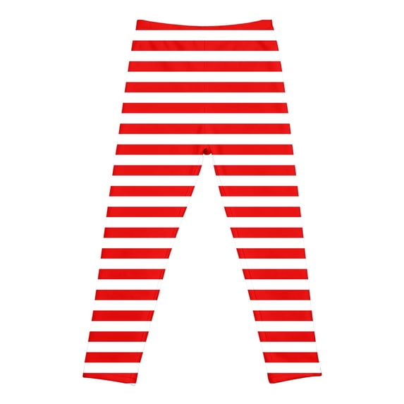 Tisuna Christmas Pants For Little Girls Stripe Print Elastic Waist Slim Leg Leggings Comfortable Stretch Autumn Winter Girls Outdoor Wear Watermelon Red1 Size 9-10 Years