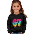 thumbnail image 1 of Tisuna Crewneck Sweatshirt For Girls Child 67 Print Long Sleeve Pullover Tops Fashion Breathable Kids Spring Autumn Casual Wear Size 2-3 Years Black, 1 of 6