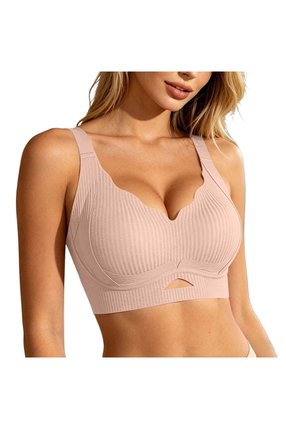 Elegant Soft Bra For Women Light Support Seamless Thin Cup Wireless Underwear Bra For Everyday Wear