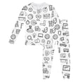thumbnail image 1 of Tisuna Fall Pajamas Set For Kids Girls Cozy Long Sleeve Crew Neck Diy Graphic Print Tops And Pants Sleepwear Children'S 2 Pieces Nightwear Clothing Set Size 2-3 Years, 1 of 2