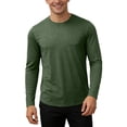 thumbnail image 1 of Tisuna Fall T-Shirts For Mens Breathable Crew Neck Tops Men Solid T Shirts For Work Office Size Xl, 1 of 5