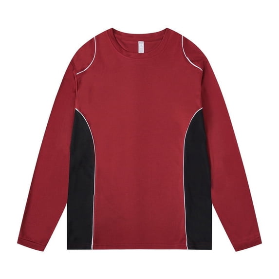 Tisuna Fall T-Shirts For Mens Casual Crew Neck Tops Men Color Blocking T Shirts For Athletic Casual Size Xxxl