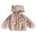 thumbnail image 1 of Tisuna Fleece Jacket For Girls Warm Zip Up Hooded Jackets Leopard Print Active Wear Coat For Child Age 2-8 Years Pink, 1 of 9