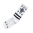 thumbnail image 1 of Tisuna Girl'S And Boy'S Socks Kids Toddler Sport Athletic Socks Stripe Print Breathable Mid Calf Socks For Kids Toddler Girls White, 1 of 2