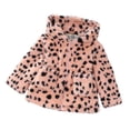 thumbnail image 1 of Tisuna Girl'S Fleece Jacket Comfortable Zip Up Hooded Jackets Leopard Print Street Wear Outer Coat For Child Age 12 Months-7 Years Pink, 1 of 8