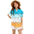 thumbnail image 1 of Tisuna Girl'S Summer Shirts Child Ice Cream Print Short Sleeve Lapel Collar Shirts Relax Fit Big Kids Casual Wear Button Front Tops Size 4-5 Years B, 1 of 3