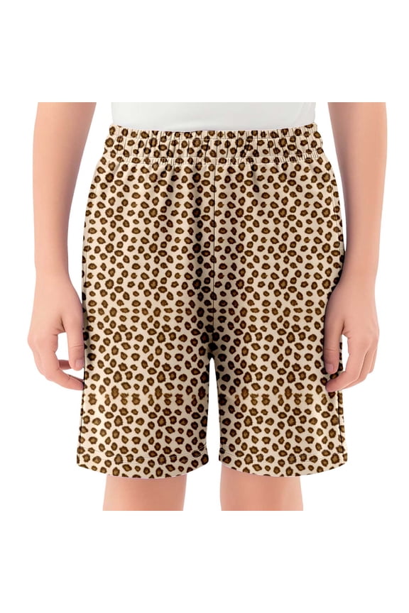 Girls Baseball Shorts Toddler Leopard Print Elastic Waistband Straight Leg Shorty Breathable Casual Little Girls Party Playwear Shorts Khaki Size 2-3 Years