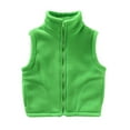 thumbnail image 1 of Tisuna Girls Boys Coat Toddler Solid Color Sleeveless Stand Collar Vest Lightweight Fashion Autumn Winter Kids Tank Jacket Green Size 6-7 Years, 1 of 3