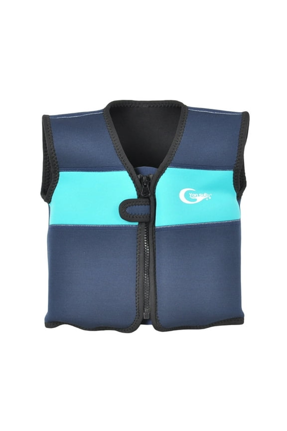 Girls Boys Life Jacket Toddler Color Block Sleeveless Zipper Down Swimsuit Comfortable Soft Little Kids Unisex Fishing Swimming Child Rescue Equipment