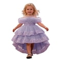 thumbnail image 1 of Tisuna Girls Carnival Princess Dress With Front Short Back Long Design Sequin Solid Color Sleeveless Crew Neck Dresses Infant Girls Birthday Party Gown Light Purple Size 12-18 Months, 1 of 9