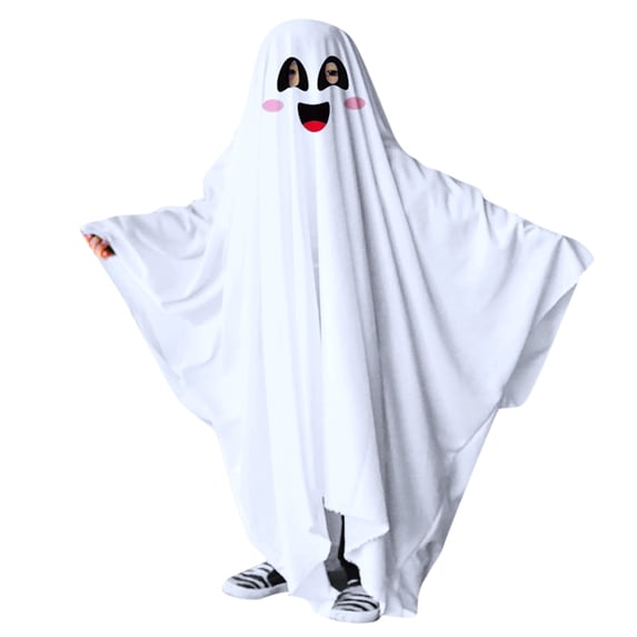 Tisuna Girls Halloween Ghost Dress Up Robe For Kids Long Sleeve Hooded Clothes Little Girls Halloween Cute Outfits Size 3-5 Years Red