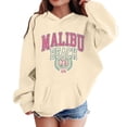 thumbnail image 1 of Tisuna Girls Hoodies Kids Elegant Letter Print Hoodie With Kangaroo Pocket Teen And Youth Everyday Wear Long Sleeve Tops Clothes Size 3-4 Years, 1 of 4
