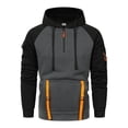 thumbnail image 1 of Tisuna Half Zip Drawstring Hoodies For Mens Casual Long Sleeve Pullover Tops With Pockets Lightweight Hooded Sweatshirts For Work Wear, 1 of 3