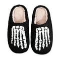 thumbnail image 1 of Tisuna Halloween Fuzzy House Slippers For Women Men Skeleton Graphic Fashion Home Slippers Theme Events Memory Foam Shoes, 1 of 7