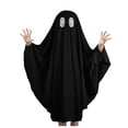thumbnail image 1 of Tisuna Halloween Girl'S Ghost Dress Up Robe For Kids Long Sleeve Hooded Robe Teen Girls Halloween Casual Playwear Outfits Size 7-8 Years Black, 1 of 9