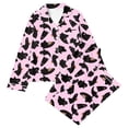 thumbnail image 1 of Tisuna Halloween Pajamas Set For Womens Pumpkin Ghost Print Long Sleeve Button Down Tops And Pants Sleepwear Pjs Sets Trendy 2 Pieces Homewear S-XXL, 1 of 3