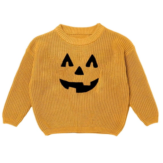 Tisuna Halloween Sweater For Girls Embroidered Pullover Sweater Fashion Casual Wear Knit Tops Clothes For Kids Age 0-7 Years
