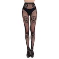 thumbnail image 1 of Tisuna Halloween Tight Socks For Women Skull Print Black Silk Fishnet Stockings Seasonal Events Accessories, 1 of 4