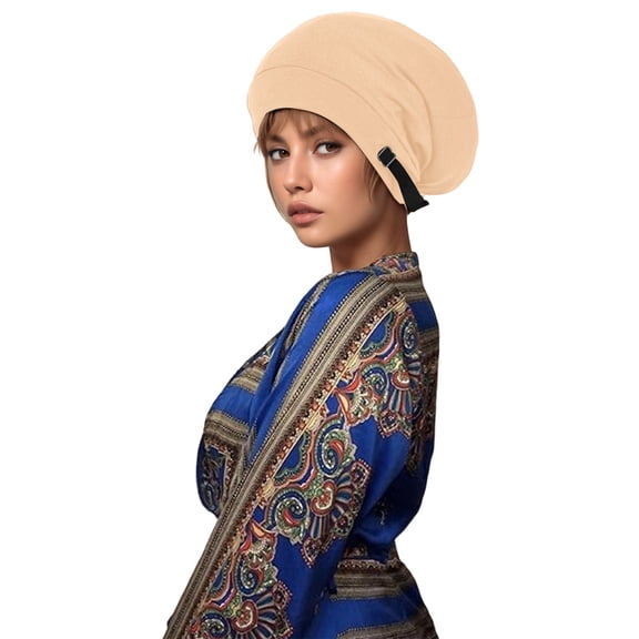 Tisuna Hats For Women Solid Color Stretchy Beanie Hat Comfortable Relax Adult All Weather Indoor Outdoor Headwear Beige