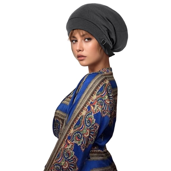 Tisuna Hats For Women Solid Color Stretchy Beanie Hat Comfortable Relax Adult All Weather Indoor Outdoor Headwear Dark Gray