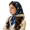 thumbnail image 1 of Tisuna Headbands For Women, Lightweight Large Square Silk Scarf Polka Dot Print Hair Bandana For Outdoor Street, 1 of 7