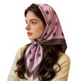 thumbnail image 1 of Tisuna Headbands For Women, Lightweight Large Square Silk Scarf Polka Dot Print Hair Bandana For Outdoor Street, 1 of 7