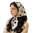 thumbnail image 1 of Tisuna Headbands For Women, Lightweight Large Square Silk Scarf Polka Dot Print Hair Bandana For Outdoor Street, 1 of 7