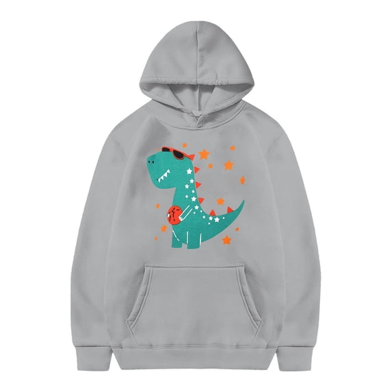 Tisuna Hoodies For Boys Cozy Long Sleeve Hoodie Teen And Youth Dinosaur Print Casual Wear Hoody Size 12-13 Years