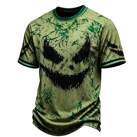 Tisuna Kids Boys Halloween T Shirts Short Sleeve Graphic Shirts Fashion School Wear Tee Shirts, Size 2-13 Years, Green