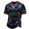 thumbnail image 1 of Tisuna Kids Boys Halloween T Shirts Short Sleeve Graphic Shirts Fashion School Wear Tee Shirts, Size 2-13 Years, Navy, 1 of 3