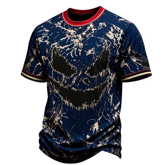 Tisuna Kids Boys Halloween T Shirts Short Sleeve Graphic Shirts Fashion School Wear Tee Shirts, Size 2-13 Years, Navy