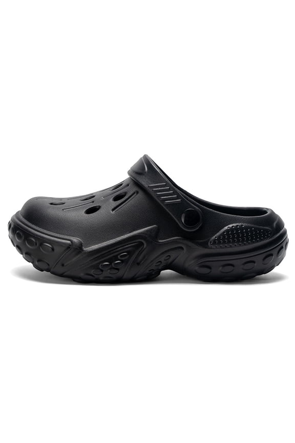 Kids Clogs Boys Girls Garden Clogs Slip On Slides Sandals Beach Pool Indoor Outdoor Black Shower Shoes