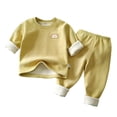 thumbnail image 1 of Tisuna Kids Fall Outfit Set For Boys Warm Graphic Print Long Sleeve Crewneck Tops And Pants 2 Pieces Outfit Set For Children Daily Wear Size 8-10 Years, 1 of 3