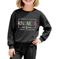 thumbnail image 1 of Tisuna Kids Girls Long Sleeve Sweatshirts Soft Crewneck Letter Print Tops Toddler Daily Wear Fall Outfits Size 2-3 Years Black, 1 of 5