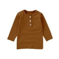 thumbnail image 1 of Tisuna Kids Long Sleeve T Shirts For Boys Classic Crewneck Solid Color Tops Toddler Casual Wear Fall Outfits Size 3-4 Years, 1 of 4