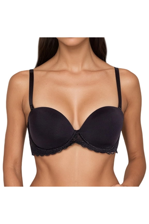 Lady'S Push Up Bra With Adjustable Straps Seamless Bra Breathable Fashion Large Size Bra For Everyday Wear