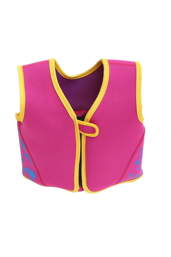 Life Jacket For Toddler Girls Boys Cartoon Print Sleeveless Zipper Down Adjustable Safety Belt Buoyancy Vest Unisex Fishing Swimming Child Rescue Equipment