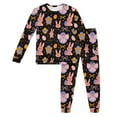 thumbnail image 1 of Tisuna Little Boys Pajamas Outfits Set Cartoon Print Long Sleeve Crew Neck Sleepwear Casual Soft Spring Kids Easter 2 Pieces Matching Set Black Size 2-3 Years, 1 of 6