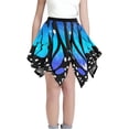 thumbnail image 1 of Tisuna Little Girls Carnival Skirt Butterfly Print Elastic Waist A-Line Ruffled Skirt Fashion Elegant Girls Festival Dance Wear Blue Size 3-4 Years, 1 of 4