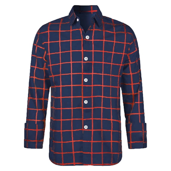 Tisuna Long Sleeve Shirts For Girls Breathable Lapel Collar Plaid Print Tops Big Child Button Front Fall Shirts Size 13-14 Years Dark Purple